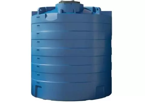 Cuve recuperation eau de pluie 10000 litres - Cuve polyéthylène aérienne  bleue - Verticale